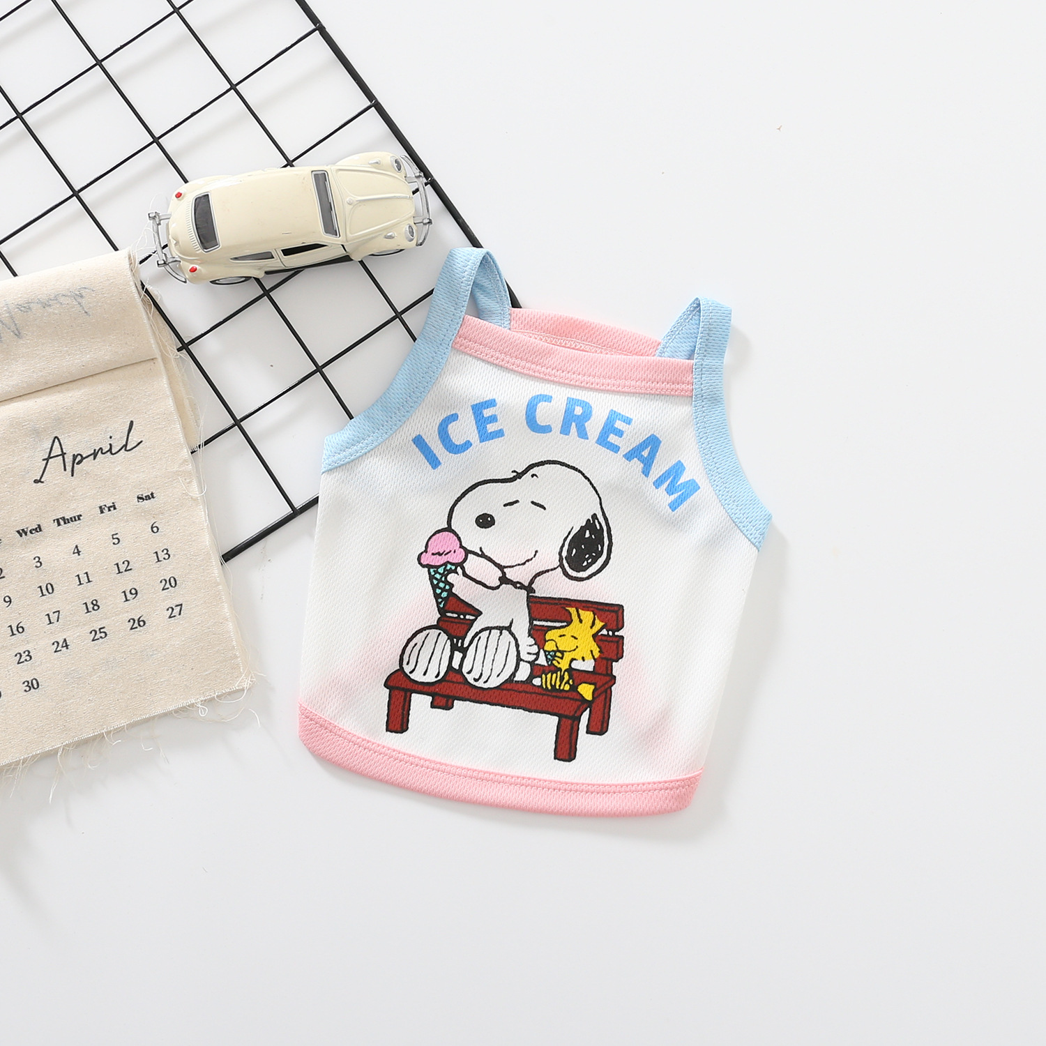 17003 Cartoon Dog Summer Vest | Breathable Cotton Pet Vest - Image 2