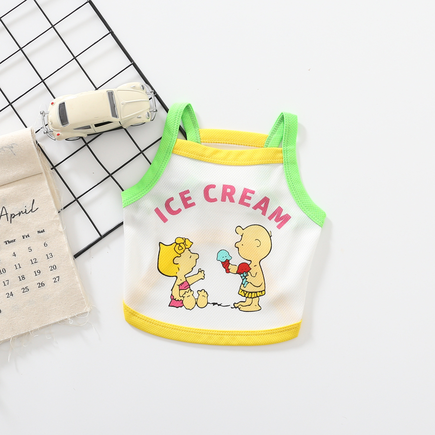 17003 Cartoon Dog Summer Vest | Breathable Cotton Pet Vest - Image 3