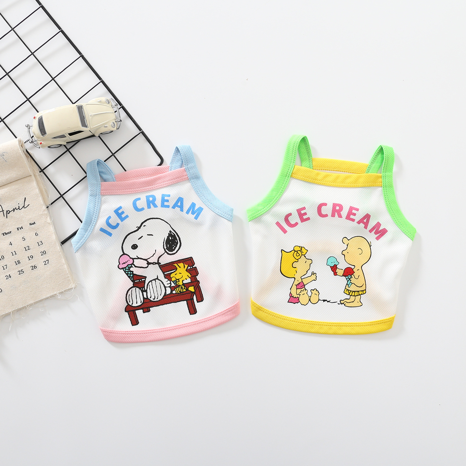 17003 Cartoon Dog Summer Vest | Breathable Cotton Pet Vest - Image 4