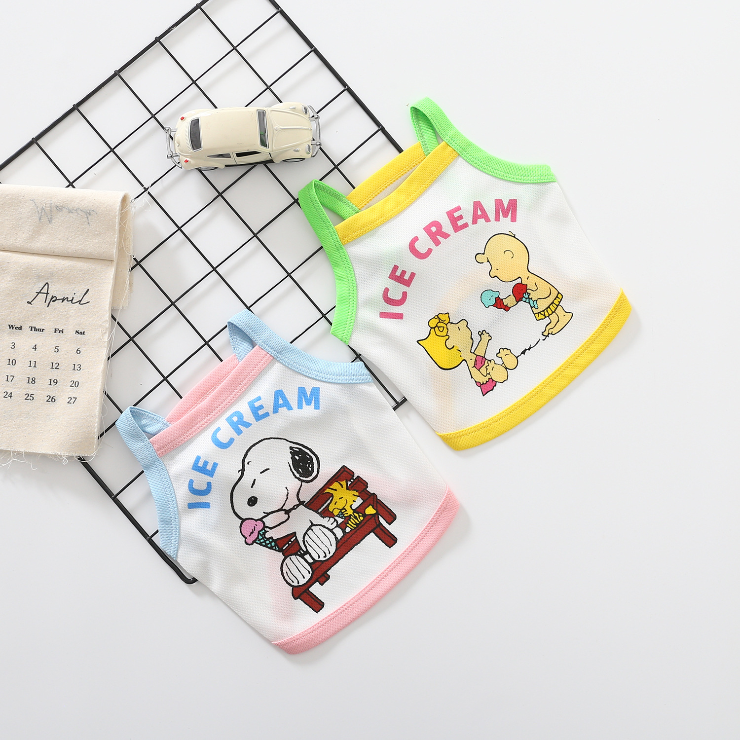 17003 Cartoon Dog Summer Vest | Breathable Cotton Pet Vest - Image 5