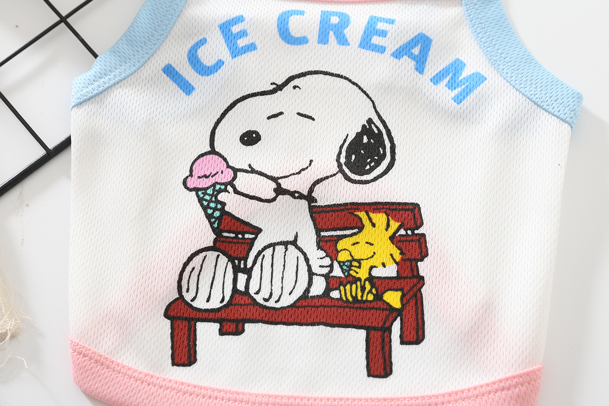 17003 Cartoon Dog Summer Vest | Breathable Cotton Pet Vest - Image 7